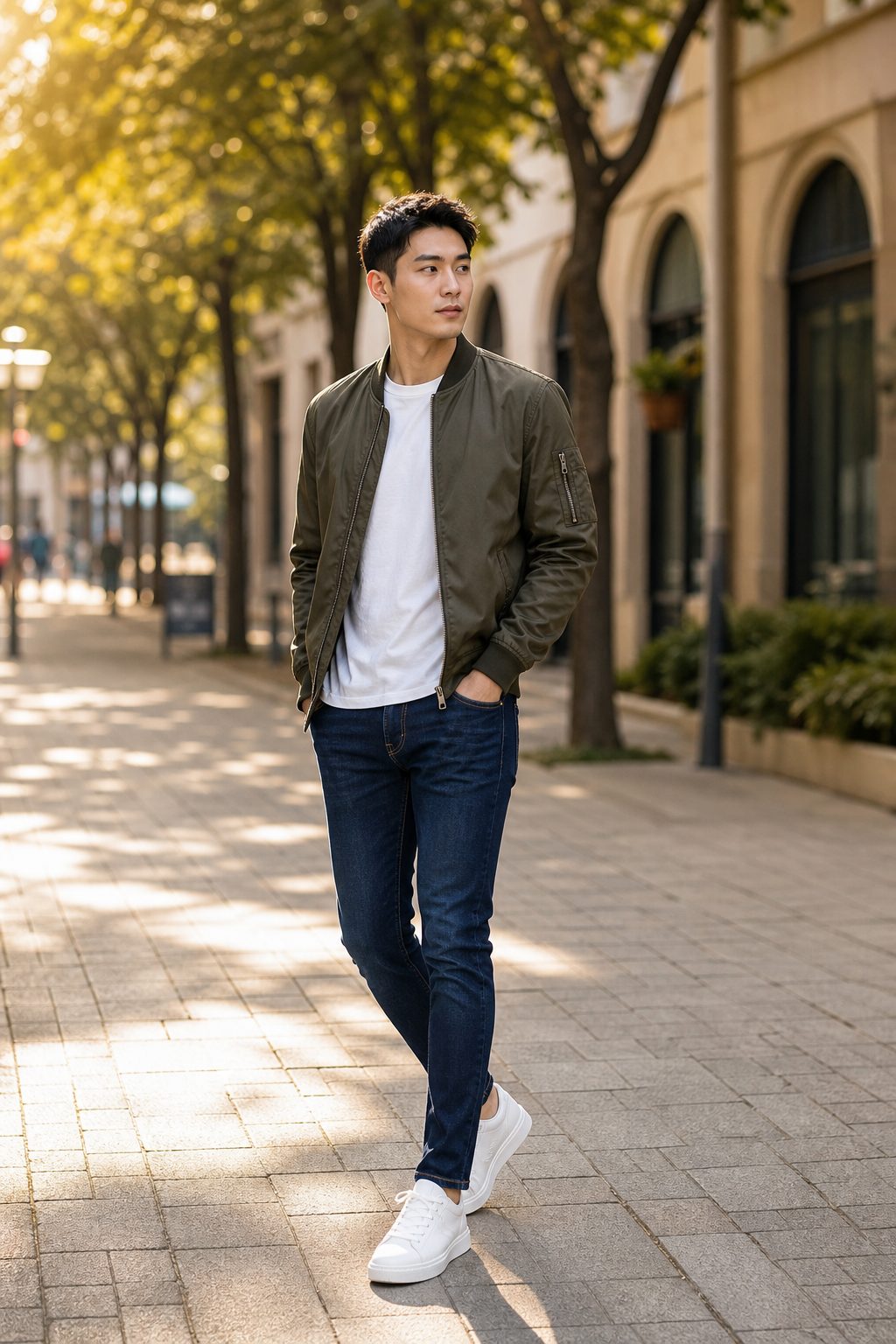 Phối đồ nam với áo khoác bomber
